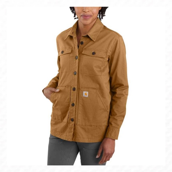 LOOSE FIT MIDWEIGHT TWILL LONG-SLEEVE JERSEY-LINED SHIRT size 1x - Picture 7 of 7